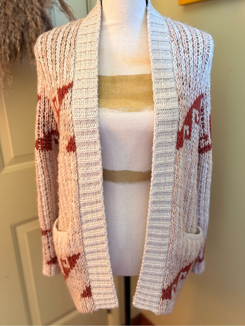 FREE PEOPLE Time and Again Chunky Knit Cardigan size XS